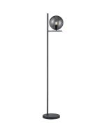 Trio Pure 402000142 antraciet grijze vloerlamp met rookglas