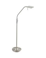 Leeslamp Bergamo staal 135cm