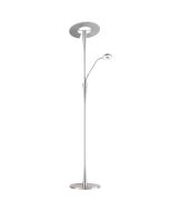 Trio Quebec 422710307 staal kleurige uplighter met leeslamp
