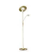 Trio Quebec 422710308 mat messing uplighter met leeslamp