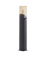 Brilliant Minou 44313/93 zwarte paallamp met bewegingsmelder