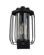 Searchlight Reed 44610BK-PIR zwarte buitenlamp met bewegingsmelder