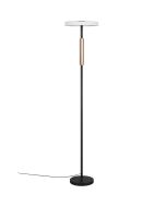 Trio Celeste 454910165 koffiebruine vloerlamp met wit glas