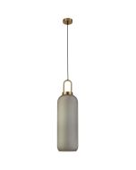 Searchlight Pipette 46641-1AC messing hanglamp met mat glas