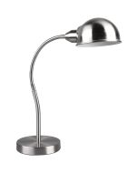 Trio Perry 504900107 mat staal kleurige bureaulamp