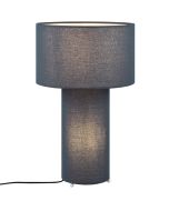 Trio Bale 505200112 tafellamp van blauw textiel