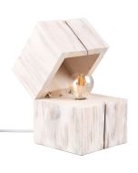 Trio Treasure 514110101 whitewash houten tafellamp