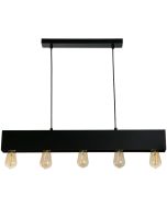 Searchlight Piano 51607-5BK mat zwarte hanglamp