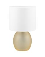 Trio Amber 517900113 amber glazen tafellamp met witte kap