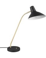 Trio Traveller 563400180 zwart met goudkleurige tafellamp
