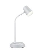 Trio Narcos 573190131 witte tafellamp met design lichtbron