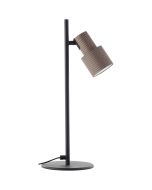 Brilliant Cadiz 60115/76 zwart met koffiebruine tafellamp
