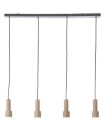 Brilliant Cadiz 60118/76 zwart met koffiebruine hanglamp
