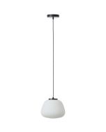 Brilliant Kaizen 60153/76 wit ribbelglazen hanglamp