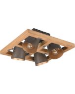 Trio Bell 601900467 antiek stalen spots met hout