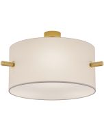 Trio Camden 608300308 grote mat messing plafondlamp