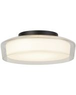 Searchlight Puck 60961BK zwarte badkamer plafondlamp