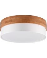 Trio Seasons 611500301 houten plafondlamp met textiel