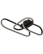 Searchlight Clip 61774BK zwarte plafondlamp