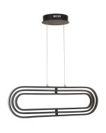 Searchlight Clip 61775BK zwarte ovalen hanglamp