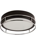 Searchlight Phoenix 62012-2CC zwarte badkamerlamp met chromen rand