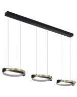 Searchlight Aerial 62330-3GO zwart met goud kleurige hanglamp