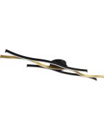Trio Blaze 641210308 mat messing gebogen plafondlamp