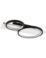 Trio Medera 643810232 zwart witte plafondlamp