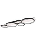 Trio Medera 643810432 zwart witte plafondlamp