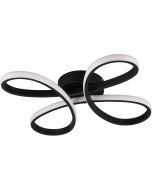 Trio Fly 645610132 zwarte plafonniere