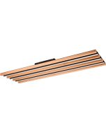 Trio Fontana 648911332 zwart met houtkleurige plafondlamp