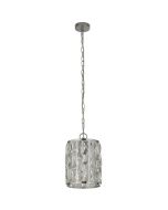 Searchlight Bijou 6581-1CC chromen hanglamp met kristalglas