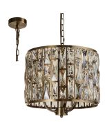 Searchlight Bijou 6583-3AB bronzen hanglamp met champagneglas