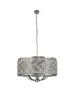 Searchlight Bijou 6588-8CC chroom kleurige hanglamp met kristalglas