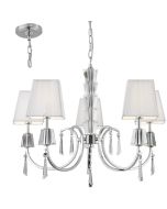 Searchlight Portico 6885-5CC chroom kleurige kroonluchter