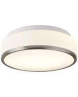 Searchlight Cheese 7039-28SS mat zilver badkamer plafondlamp