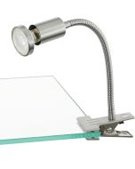 Eglo Litos 75344 staalkleurige klemlamp