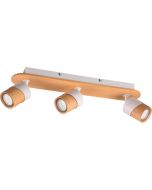 Trio Aruni 801100331 houten spot met wit metaal