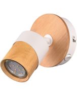 Trio Aruni 801170131 houten spot met wit metaal