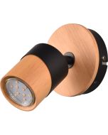 Trio Aruni 801170132 houten spot met zwart metaal