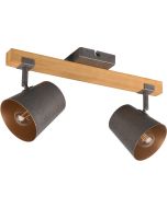 Trio Bell 801900267 antiek stalen spot met hout