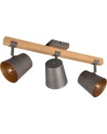 Trio Bell 801900367 antiek stalen spot met hout