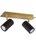 Trio Marley 802400280 mat zwart met goud spot