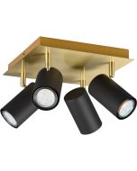 Trio Marley 802430480 mat zwart met goud spot