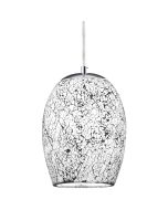 Searchlight Crackle 8069WH wit mozaiek glazen hanglamp