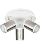 Trio Gillan 814530307 wit met staalkleurige spot