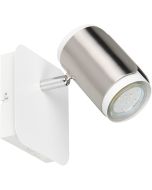 Trio Gillan 814570107 wit met staalkleurige spot