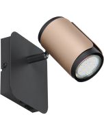 Trio Gillan 814570165 zwart met koffiekleurige wandspot