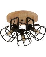 Searchlight Vision 81698-3BK zwarte spot met houten plaat
