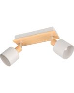 Trio Shanti 862700276 grijze spot met houtkleur